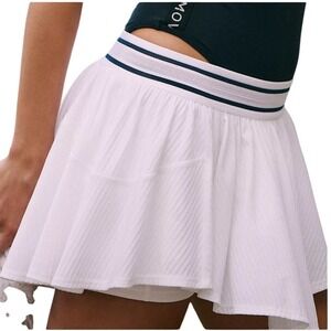 NWT FP MOVEMENT by FREE PEOPLE Sultry Skort LARGE White Pleated